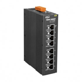 NSM-208GP Unmanaged 8-Port GbE PoE+(PSE) Switch with +24VDC Input, Rugged