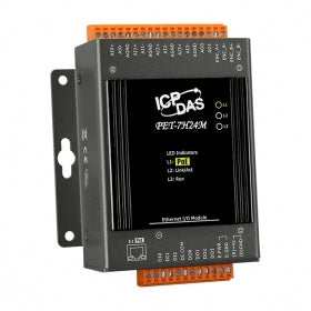 PET-7H24M PoE Ethernet High Speed Data Acquisition Module with 4-ch 24-bit Simultaneously Sampled AI, 2-ch AO, 3-ch DI, 4-ch DO, 1-ch Encoder