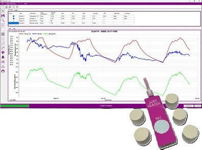 SL64-KIT-5 Miniature Temperature/Humidity Data Logger kit, 5 loggers