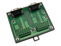 DB-8425/DIN Daughter Board with 1.5 meter D-sub 9-pin cables