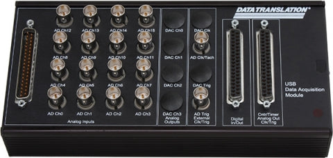 DT9826  Simultaneous USB Data Acquisition (DAQ) Module; 24-bit, 41kHz per channel, 16 AI, 16 DIO, 2 C/T, 1 Tachometer, BNC Connectors