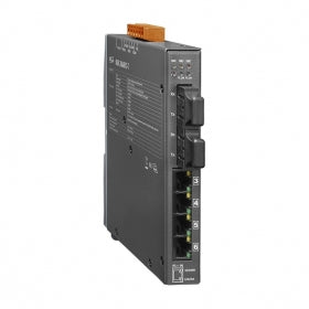 NSM-206AFCS-T 4 port Ethernet + Dual Fibre Switch (SC)-Metal case- 30km