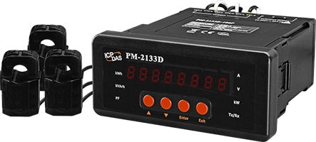 PM-2133D-400P  3-phase Compact Smart Energy Meter, LED Display, 400A CT's