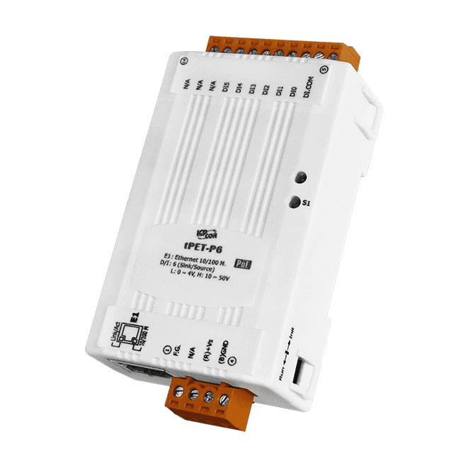 tPET-P6  Tiny Ethernet Digital Input module (6DI-Wet)